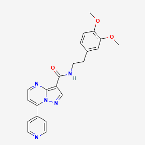 N-(3,4-dimethoxyphenethyl)-7-(pyridin-4-yl)pyrazolo[1,5-a]pyrimidine-3-carboxamide