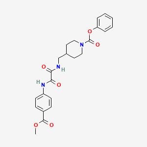 Phenyl 4-((2-((4-(methoxycarbonyl)phenyl)amino)-2-oxoacetamido)methyl)piperidine-1-carboxylate