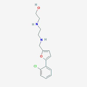 molecular formula C15H19ClN2O2 B268097 2-{[2-({[5-(2-Chlorophenyl)-2-furyl]methyl}amino)ethyl]amino}ethanol 