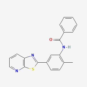 molecular formula C20H15N3OS B2680972 N-(2-methyl-5-(thiazolo[5,4-b]pyridin-2-yl)phenyl)benzamide CAS No. 863594-34-7
