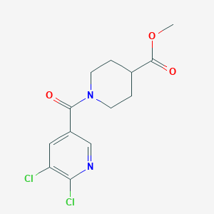 molecular formula C13H14Cl2N2O3 B2680974 Methyl 1-(5,6-dichloropyridine-3-carbonyl)piperidine-4-carboxylate CAS No. 1040002-22-9