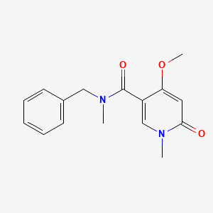 molecular formula C16H18N2O3 B2680976 N-benzyl-4-methoxy-N,1-dimethyl-6-oxo-1,6-dihydropyridine-3-carboxamide CAS No. 2176070-10-1