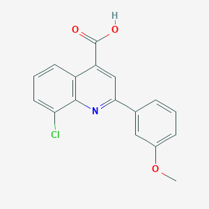 molecular formula C17H12ClNO3 B2680978 8-氯-2-(3-甲氧基苯基)喹啉-4-羧酸 CAS No. 774575-48-3