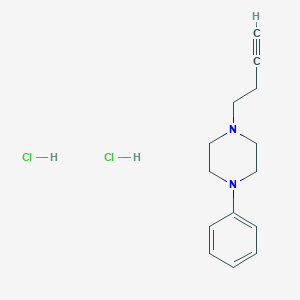 molecular formula C14H20Cl2N2 B2680984 1-丁-3-炔基-4-苯基哌嗪;二盐酸盐 CAS No. 2418643-13-5