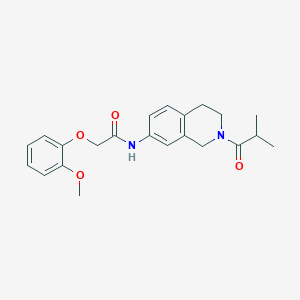 molecular formula C22H26N2O4 B2680991 N-(2-isobutyryl-1,2,3,4-tetrahydroisoquinolin-7-yl)-2-(2-methoxyphenoxy)acetamide CAS No. 955739-85-2
