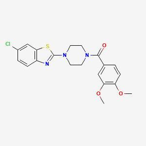 molecular formula C20H20ClN3O3S B2680998 (4-(6-Chlorobenzo[d]thiazol-2-yl)piperazin-1-yl)(3,4-dimethoxyphenyl)methanone CAS No. 897471-22-6