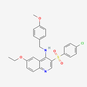 3-((4-chlorophenyl)sulfonyl)-6-ethoxy-N-(4-methoxybenzyl)quinolin-4-amine
