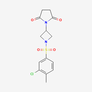1-(1-((3-Chloro-4-methylphenyl)sulfonyl)azetidin-3-yl)pyrrolidine-2,5-dione