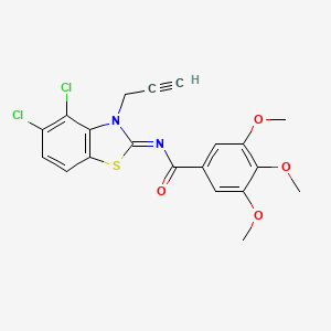 molecular formula C20H16Cl2N2O4S B2681007 N-(4,5-dichloro-3-prop-2-ynyl-1,3-benzothiazol-2-ylidene)-3,4,5-trimethoxybenzamide CAS No. 868377-23-5
