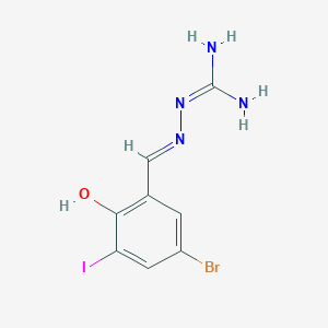 (2E)-2-(5-bromo-2-hydroxy-3-iodobenzylidene)hydrazinecarboximidamide