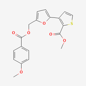 Methyl 3-(5-{[(4-methoxybenzoyl)oxy]methyl}-2-furyl)-2-thiophenecarboxylate