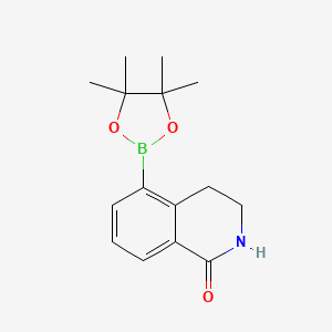 molecular formula C15H20BNO3 B2681021 5-(4,4,5,5-Tetramethyl-1,3,2-dioxaborolan-2-yl)-3,4-dihydroisoquinolin-1(2H)-one CAS No. 2446617-97-4