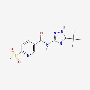 N-(5-Tert-butyl-1H-1,2,4-triazol-3-yl)-6-methylsulfonylpyridine-3-carboxamide