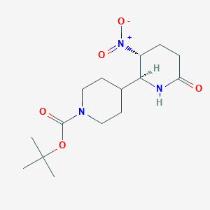 Tert-butyl 4-[3-nitro-6-oxopiperidin-2-yl]piperidine-1-carboxylate, trans