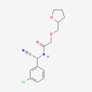 N-[(3-Chlorophenyl)-cyanomethyl]-2-(oxolan-2-ylmethoxy)acetamide
