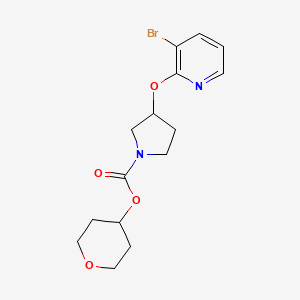 tetrahydro-2H-pyran-4-yl 3-((3-bromopyridin-2-yl)oxy)pyrrolidine-1-carboxylate