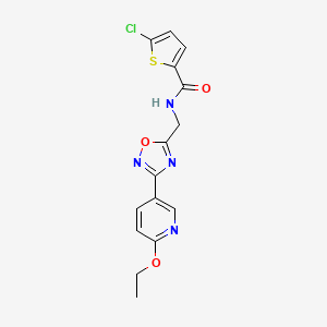 molecular formula C15H13ClN4O3S B2681039 5-氯-N-((3-(6-乙氧基吡啶-3-基)-1,2,4-噁二唑-5-基)甲基)噻吩-2-甲酰胺 CAS No. 2034288-75-8