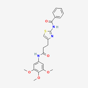 N-(4-(3-oxo-3-((3,4,5-trimethoxyphenyl)amino)propyl)thiazol-2-yl)benzamide