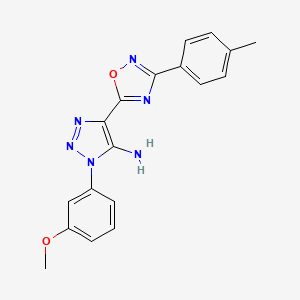 1-(3-methoxyphenyl)-4-[3-(4-methylphenyl)-1,2,4-oxadiazol-5-yl]-1H-1,2,3-triazol-5-amine