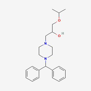 molecular formula C23H32N2O2 B2681050 1-(4-Benzhydrylpiperazin-1-yl)-3-isopropoxypropan-2-ol CAS No. 612048-47-2
