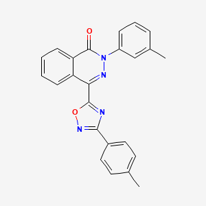 molecular formula C24H18N4O2 B2681054 2-(3-甲基苯基)-4-[3-(4-甲基苯基)-1,2,4-噁二唑-5-基]喹唑啉-1(2H)-酮 CAS No. 1291857-11-8