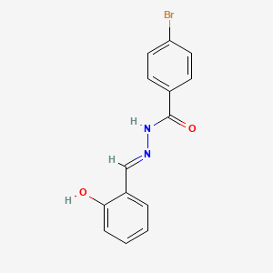 molecular formula C14H11BrN2O2 B2681056 (E)-4-bromo-N'-(2-hydroxybenzylidene)benzohydrazide CAS No. 125741-51-7