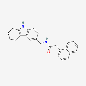 molecular formula C25H24N2O B2681057 2-萘基-N-(6,7,8,9-四氢-5H-咔唑-3-基甲基)乙酰胺 CAS No. 852138-57-9