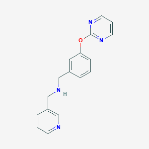 molecular formula C17H16N4O B268107 N-(3-pyridinylmethyl)-N-[3-(2-pyrimidinyloxy)benzyl]amine 