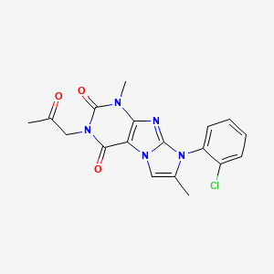 8-(2-chlorophenyl)-1,7-dimethyl-3-(2-oxopropyl)-1H-imidazo[2,1-f]purine-2,4(3H,8H)-dione