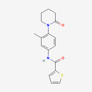 molecular formula C17H18N2O2S B2681080 N-(3-methyl-4-(2-oxopiperidin-1-yl)phenyl)thiophene-2-carboxamide CAS No. 941918-66-7