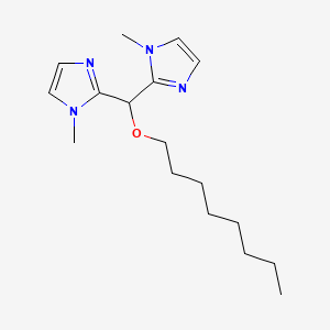 molecular formula C17H28N4O B2681094 1-Methyl-2-[(1-methylimidazol-2-yl)-octoxymethyl]imidazole CAS No. 125094-13-5