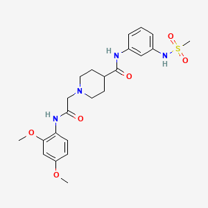 molecular formula C23H30N4O6S B2681095 1-{[(2,4-dimethoxyphenyl)carbamoyl]methyl}-N-(3-methanesulfonamidophenyl)piperidine-4-carboxamide CAS No. 1203332-62-0