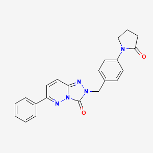 molecular formula C22H19N5O2 B2681101 2-(4-(2-oxopyrrolidin-1-yl)benzyl)-6-phenyl-[1,2,4]triazolo[4,3-b]pyridazin-3(2H)-one CAS No. 1251694-61-7