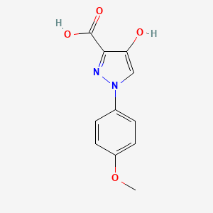 molecular formula C11H10N2O4 B2681103 4-羟基-1-(4-甲氧基苯基)-1H-吡唑-3-甲酸 CAS No. 1152601-80-3