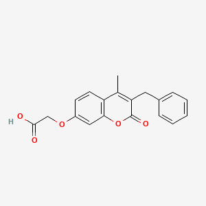 molecular formula C19H16O5 B2681104 [(3-benzyl-4-methyl-2-oxo-2H-chromen-7-yl)oxy]acetic acid CAS No. 327043-38-9