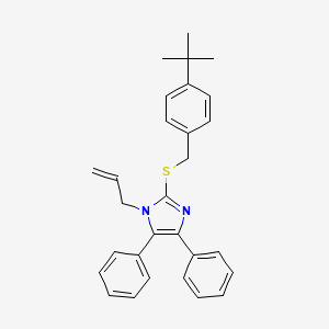 molecular formula C29H30N2S B2681105 1-allyl-4,5-diphenyl-1H-imidazol-2-yl 4-(tert-butyl)benzyl sulfide CAS No. 339277-20-2