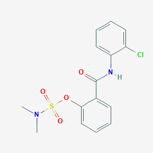molecular formula C15H15ClN2O4S B2681107 2-[(2-氯苯胺基)羰基]苯基-N,N-二甲基磺酸酯 CAS No. 338396-34-2