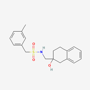 molecular formula C19H23NO3S B2681119 N-((2-hydroxy-1,2,3,4-tetrahydronaphthalen-2-yl)methyl)-1-(m-tolyl)methanesulfonamide CAS No. 1421450-57-8
