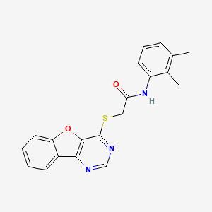 molecular formula C20H17N3O2S B2681128 2-([1]benzofuro[3,2-d]pyrimidin-4-ylsulfanyl)-N-(2,3-dimethylphenyl)acetamide CAS No. 848740-07-8