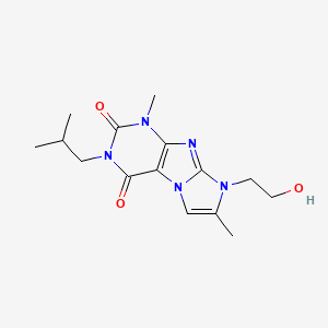 8-(2-hydroxyethyl)-3-isobutyl-1,7-dimethyl-1H-imidazo[2,1-f]purine-2,4(3H,8H)-dione