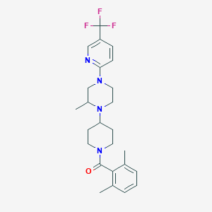(2,6-Dimethylphenyl)(4-(2-methyl-4-(5-(trifluoromethyl)pyridin-2-yl)piperazin-1-yl)piperidin-1-yl)methanone
