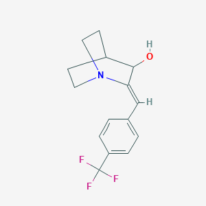 molecular formula C15H16F3NO B2681146 2-{(Z)-[4-(三氟甲基)苯基]甲亚乙烯}-3-喹啉基醇 CAS No. 477848-43-4