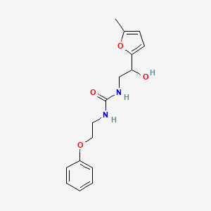 molecular formula C16H20N2O4 B2681147 1-(2-羟基-2-(5-甲基呋喃-2-基)乙基)-3-(2-苯氧乙基)脲 CAS No. 1396635-56-5