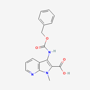 1-Methyl-3-(phenylmethoxycarbonylamino)pyrrolo[2,3-b]pyridine-2-carboxylic acid