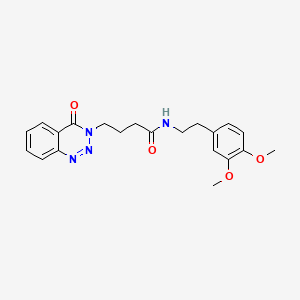 molecular formula C21H24N4O4 B2681155 N~1~-(3,4-dimethoxyphenethyl)-4-[4-oxo-1,2,3-benzotriazin-3(4H)-yl]butanamide CAS No. 440331-25-9
