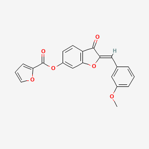 (Z)-2-(3-methoxybenzylidene)-3-oxo-2,3-dihydrobenzofuran-6-yl furan-2-carboxylate