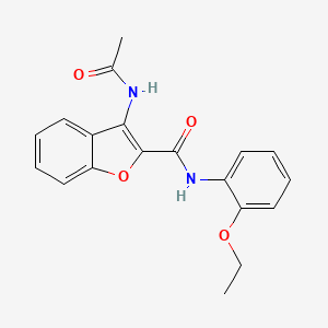 molecular formula C19H18N2O4 B2681174 3-乙酰氨基-N-(2-乙氧苯基)苯并呋喃-2-甲酰胺 CAS No. 888443-03-6
