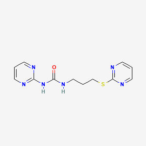 molecular formula C12H14N6OS B2681175 1-嘧啶-2-基-3-(3-嘧啶-2-基硫代丙基)脲 CAS No. 899968-81-1