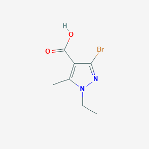 molecular formula C7H9BrN2O2 B2681181 3-Bromo-1-ethyl-5-methyl-1H-pyrazole-4-carboxylic acid CAS No. 1946822-97-4