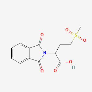 molecular formula C13H13NO6S B2681189 2-(1,3-二氧代-1,3-二氢-2H-异喹啉-2-基)-4-(甲磺酰基)丁酸 CAS No. 355810-85-4